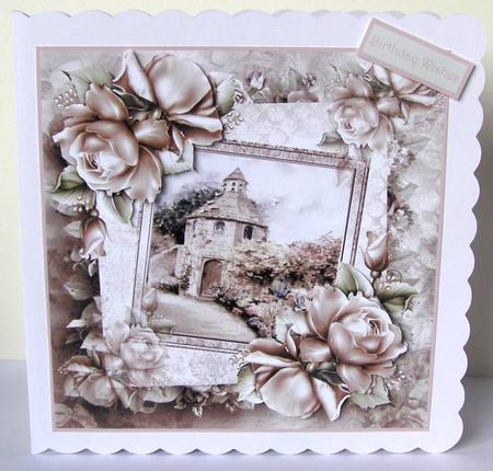 The Dovecote Card with Decoupage by Margaret McCartney