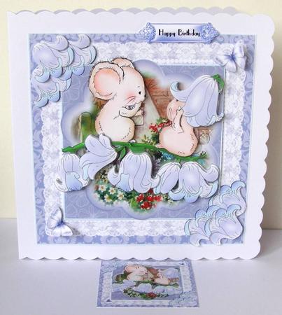 Bluebell Fun Card Front Kit by Margaret McCartney