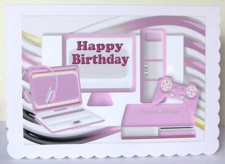 I Love My Pink Gadgets! Comp, Laptop in Funky Frame A4 by Margaret McCartney