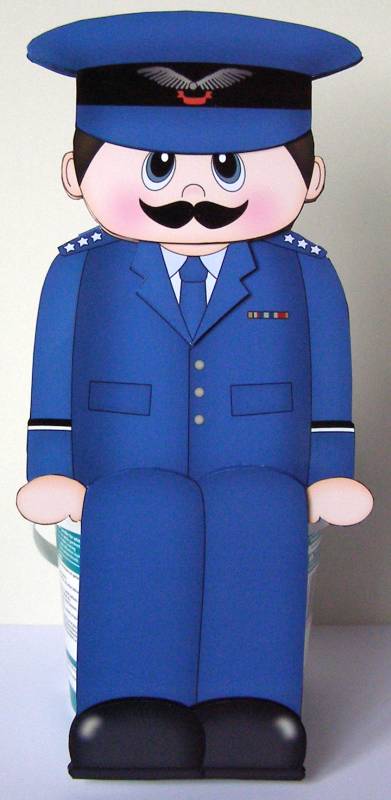 3D on the Shelf Card Kit - Raf Airforce Pilot Richard by Margaret McCartney