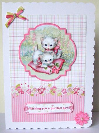 Cute Kittens in the Garden Topper & Decoupage by Margaret McCartney
