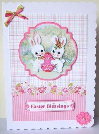 Bunnies in the Garden Easter Topper & Decoupage by Margaret McCartney