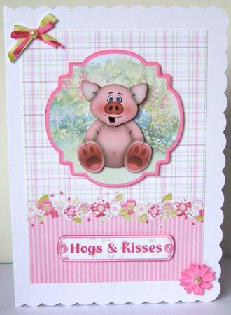 Hogs & Kisses Topper & Decoupage by Margaret McCartney