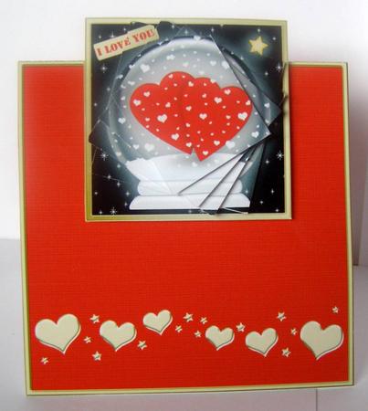 Love Globe Easy Over the Edge Card N Spiral Pyramid by Margaret McCartney