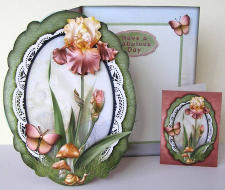 Fancy Fold Card Lillies 214 by Margaret McCartney