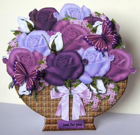 Arrangemant Roses in Basket Mini Kit by Margaret McCartney
