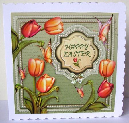 Easter Tulips & Butterflies by Margaret McCartney