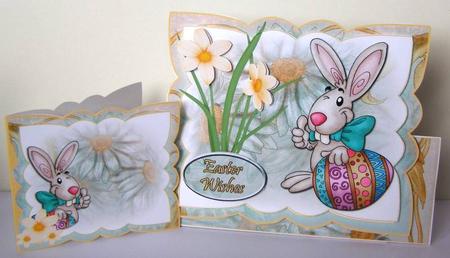 Triangle Base Mini Kit - Easter Bunny Wishes #1 by Margaret McCartney