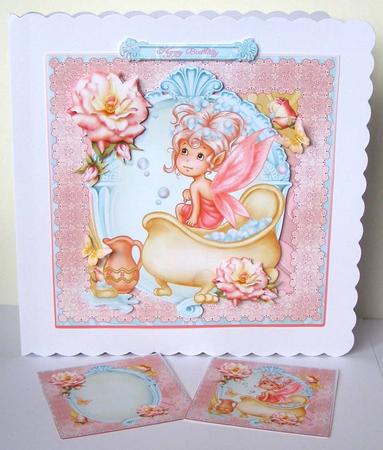 Bath Time for a Girl Card Kit by Margaret McCartney