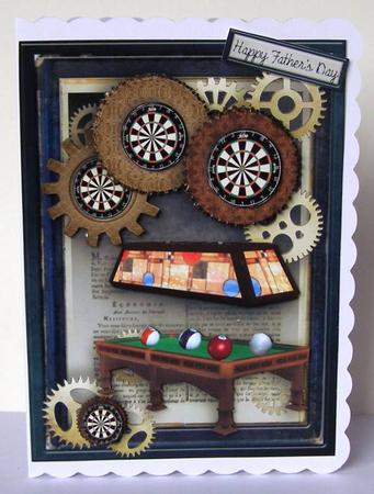 Games Room Male Card by Margaret McCartney
