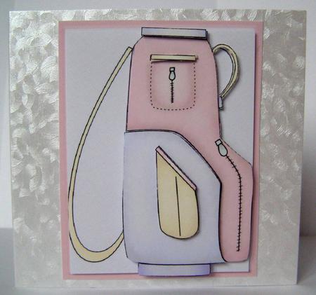 Lady Golfer Decoupage by Margaret McCartney