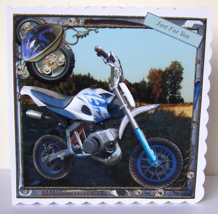 Wild and Free Biking Topper with Decoupage by Margaret McCartney