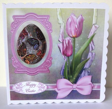 Butterfly Foil Egg with Pyramid Layers by Margaret McCartney