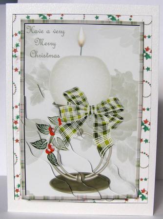 An Xmas Candle Wavy Corner Stacker by Margaret McCartney