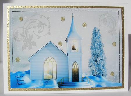A Christmas Scene Larger Card by Margaret McCartney