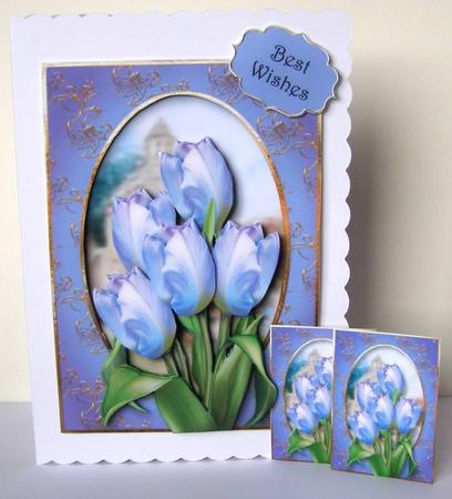 Beautiful Blue Tulips Mini Kit by Margaret McCartney