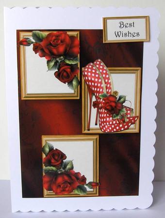 Spotty Shoes & Red Roses Frame Trio by Margaret McCartney