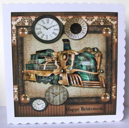 Locomotive Male Card by Margaret McCartney