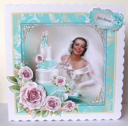 Wedding Cake Celebration 8x8 by Margaret McCartney
