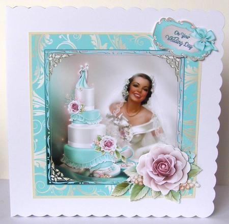 Wedding Cake Card Front 7x7 by Margaret McCartney