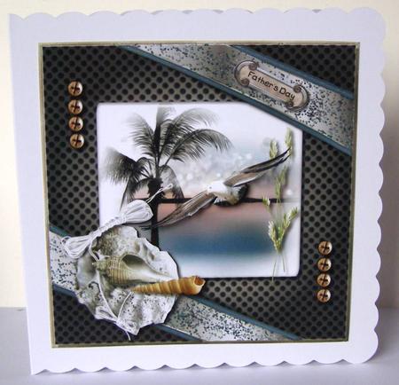 Sea Scape Card Topper 1 by Margaret McCartney