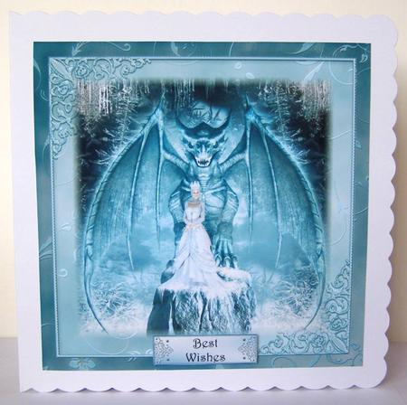 The Ice Dragon Queen 8x8 Quick Topper by Margaret McCartney