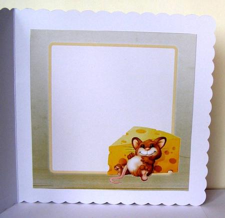 Too Much Cheese Mouse 8x8 Insert by Margaret McCartney