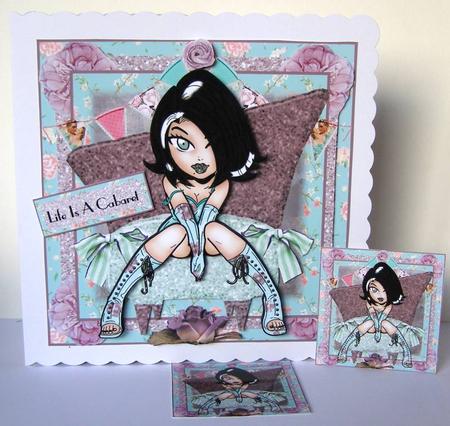 Life is a Cabaret Card Front Kit by Margaret McCartney