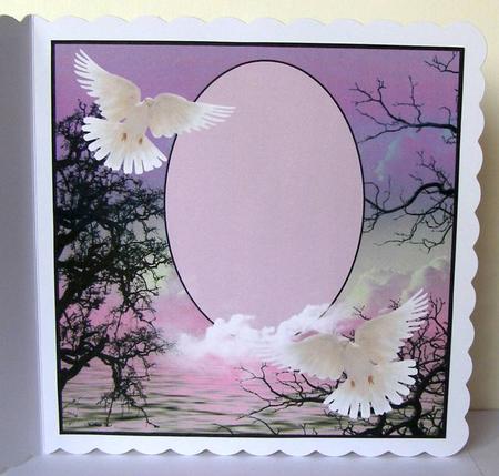 Scenic Doves Violet Sky Insert by Margaret McCartney