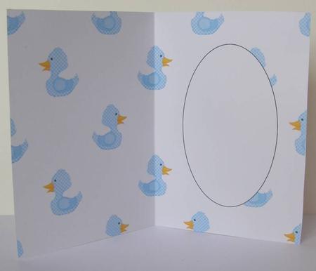 Gingham Chick Blue Insert by Margaret McCartney