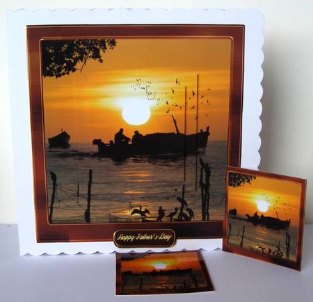 Sunset Fishing, Father's Day / Birthday Mini Kit by Margaret McCartney