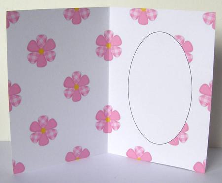 Gingham Flower Pink Insert by Margaret McCartney