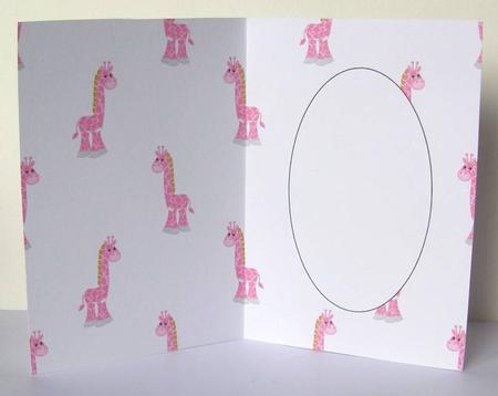 Gingham Giraffe Pink Insert by Margaret McCartney