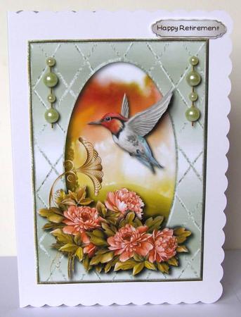Hummingbird Serenade Card Topper 1 by Margaret McCartney