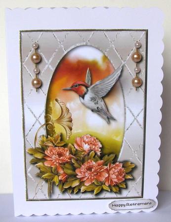 Hummingbird Serenade Card Topper 2 by Margaret McCartney