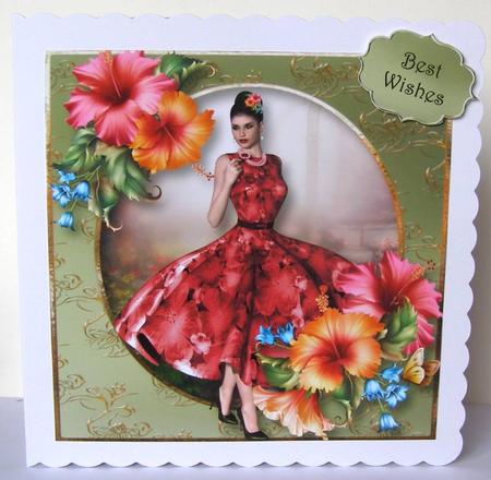 Fashionably Florale in Pink 8x8 Quick Topper by Margaret McCartney