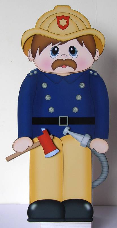 3D on the Shelf Card Kit - Fireman Dale by Margaret McCartney