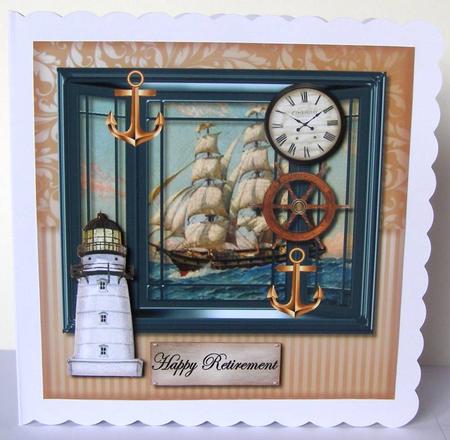 Window Nautical Male Card by Margaret McCartney