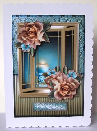 Sympathy Window Roses by Margaret McCartney