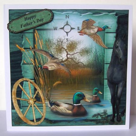 Fall Farm Scene Topper with Insert and Verse by Margaret McCartney