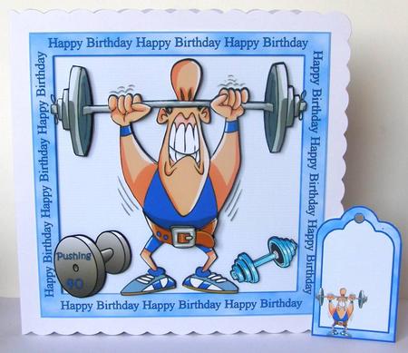 8x8 Wieghtlifter Birthday Mini Kit by Margaret McCartney