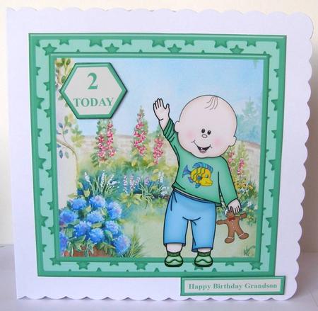 Toddler Boy Birthday Topper & Sentiments by Margaret McCartney