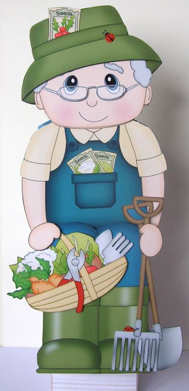 3D on the Shelf Card Kit - Veggie Patch Old Man Percy by Margaret McCartney