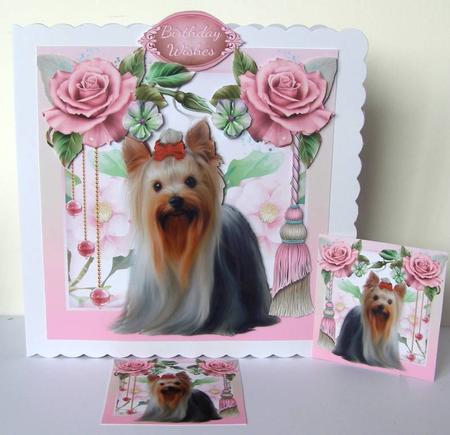 Yorkshire Terrier Cutie Pie Mini Card Kit by Margaret McCartney