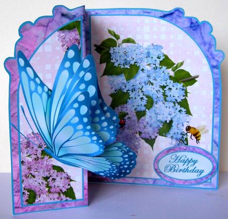Fold Back Butterfly Kit - Lilacs by Margaret McCartney