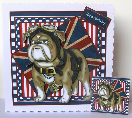 The Bulldog Card Front Kit by Margaret McCartney