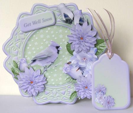 Pretty Bird Fancy Hexagon Card Mini Kit by Margaret McCartney