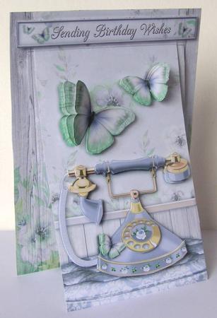 3 in 1 Lilac Butterfly Phone by Margaret McCartney