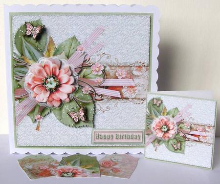 Cardtopper Vintage Flower 348 by Margaret McCartney