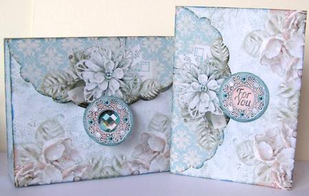 Big Pinchbox (bag) Soft Color Blue Peach 101 by Margaret McCartney